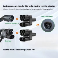 Nuevo Adaptador Convertidor de Estación de Carga de Energía Renovable para Tesla, Estándar Europeo CCS2, Adaptador para Automóvil Hecho en China