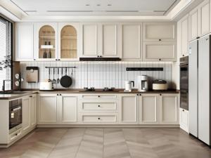 Diseños de lujo Alto brillo Panel plano Blanco Modular Moderno Kichen Gabinetes Muebles de cocina modernos - Product Image 2