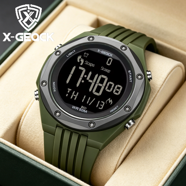Popular High-quality Digital Movement Waterproof Night Light Watch Luxury Men's LED Watch Digital Multifunctional Watch