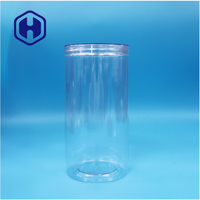 Bocaux alimentaires cylindriques en PET transparent de qualité alimentaire avec bouchons à vis, étanches, sans BPA, pour aliments en conserve, snacks, biscuits, chocolat, bonbons, sucre