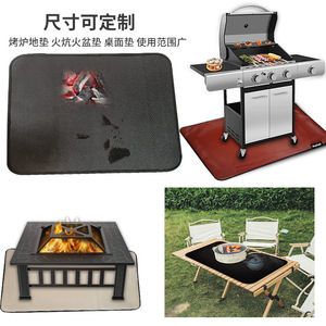 Alfombrilla para parrilla de fibra de vidrio, ignífuga, para barbacoa al aire libre, para uso en brasero y mesa. - Product Image 1