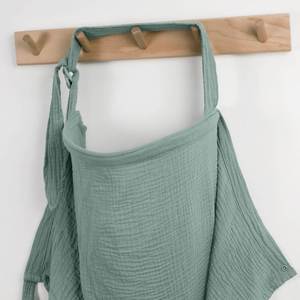 Couverture d'allaitement respirante avec encolure arquée pour femmes, tablier d'allaitement en mousseline - Product Image 1