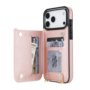 <span class=keywords><strong>Funda</strong></span> de teléfono de cuero con cuerpo cruzado multifuncional para <span class=keywords><strong>Iphone</strong></span> 17 16 16E, soporte para ranura para tarjeta, 14 Pro, <span class=keywords><strong>funda</strong></span> magnética para teléfono con monedero - Product Image 2