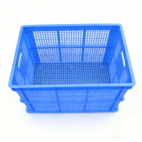 Caisses en plastique empilables et ventilées pour fruits et légumes, de couleur bleue, fabriquées par le fabricant OEM