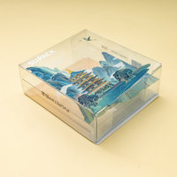 Boîtes cadeaux en plastique transparent PET avec logo personnalisé, impression offset UV, estampage à chaud, emballage pliable plat, estampage à chaud