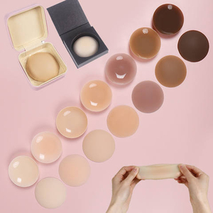 Couvre-mamelons en silicone adhésif réutilisable, autocollants disponibles, 5 tons de peau, type pétales de poitrine - Product Image 4