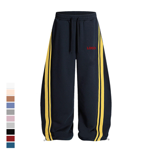 <span class=keywords><strong>Pantaloni</strong></span> Lounge OEM Personalizzati Stile High Street Autunnali, Larghi e Dritti <span class=keywords><strong>con</strong></span> Coulisse e <span class=keywords><strong>Vita</strong></span> Elastica, Modello Baggy <span class=keywords><strong>con</strong></span> Tasche a Sacchetto - Product Image 3