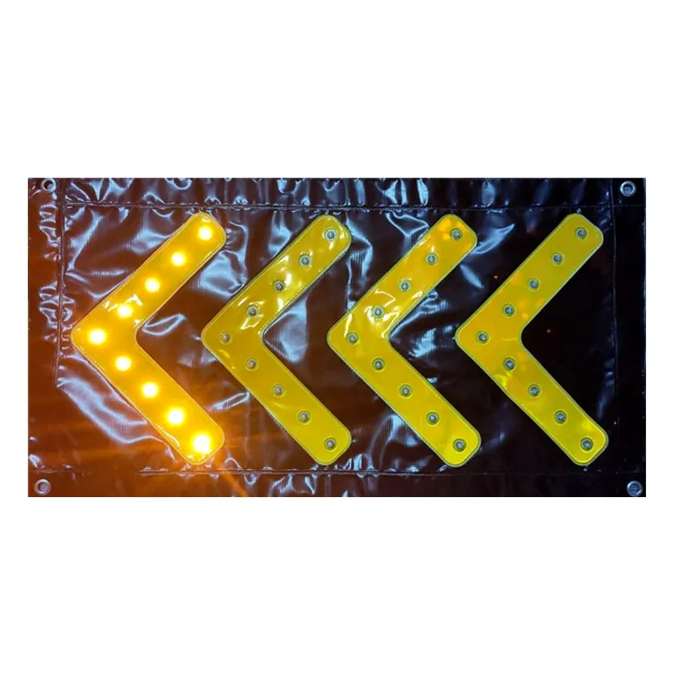 Nguồn ánh sáng dấu hiệu giao thông Tùy chỉnh màu vàng an toàn điện tử Nhà cung cấp cảnh báo đường hướng nhấp nháy LED mũi tên Board