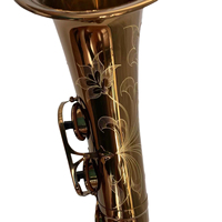 Beautiful Finished Chinese Manufacture Production Gold Lacquer Eb Tuning Alto Saxfon