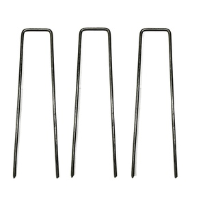 एचएफ लॉन नाखून आकार स्टील ग्राउंड गैल्वेनाइज्ड पेग्स गैल्वेनाइज्ड स्टेपल यू प्रकार वायर स्टील पेग - Product Image 1