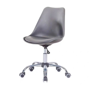 <span class=keywords><strong>Chaise</strong></span> de bureau <span class=keywords><strong>pivotante</strong></span> en cuir PU Tulip sur roulettes Gris - Product Image 2