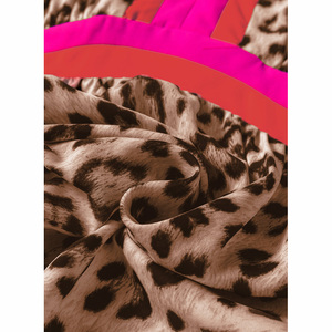 Thân Yêu-người yêu bán buôn Boutique quần áo phụ nữ tùy chỉnh OEM ODM thời trang màu Khối V cổ lỏng phù hợp với báo in Maxi Dress - Product Image 3