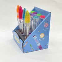 Stylos à mouvement liquide en forme de stylo, minuteur liquide, jouets sensoriels apaisants, accessoires de bureau et scolaires, vente en gros en boîte PDQ