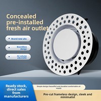 Grille de ventilation d'extraction et de retour d'air moderne en plastique, ultra-mince, sans cadre, invisible et encastrée, avec installation facile