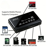 Adaptador USB 2.0 6 en 1 al por Mayor, Lector de Tarjetas de Alta Velocidad para USB Externo, Mini SDHC, M2, MMC, XD, CF, Lector de Tarjetas de Memoria Todo en Uno