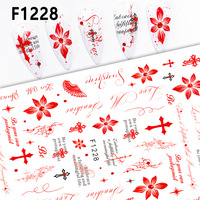 Autocollants pour ongles gothiques Dark Coquette, motifs 3D papillon, lettres, chat, fleurs, pour femmes, DIY nail art