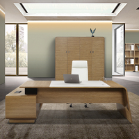 Ensemble de bureau et chaise de directeur général luxe moderne en forme de L mobilier de bureau bureau de direction pour chef
