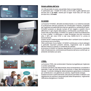 Aire Acondicionado Split de Pared de 12000 BTU HB25XU0AG con WiFi, Eficiencia Energética A++, Refrigerante R32, Uso Doméstico, Modo de Reposo - Product Image 5