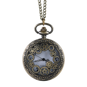 Đồng Cổ Xưa Steampunk Bronze Hollow Gear Quartz Pocket Watch Vòng Cổ Mặt Dây Chuyền Đồng Hồ Chuỗi Đàn Ông Phụ Nữ Với Phụ Kiện - Product Image 6