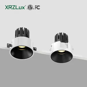 XRZLux रिकेस्ड LED डाउनलाइट एंटी-ग्लेयर LED सीलिंग स्पॉटलाइट्स 8W 10W 15W लैंप राउंड COB सीलिंग लिविंग रूम बेडरूम स्पॉट लाइट