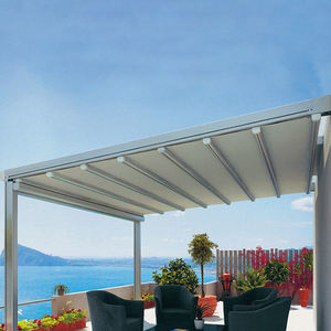 Pérgola de Aluminio para Exteriores con Techo Motorizado Ajustable de 3x6 con Control Remoto, Nueva - Product Image 4