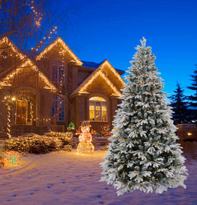 PE + PVC مختلطة الثلج الاصطناعي الأبيض يتدفقون شجرة عيد الميلاد - Product Image 2