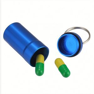 Custom Logo Aluminum Travel Pill Case Keychain Waterproof Mini Storage <b>Container</b> <b>for</b> Promotional Activities - Product Image 4