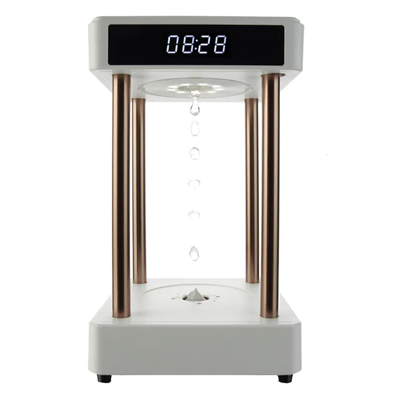 New Arrival black technology XYS-01 Anion purification Water Droplet Hourglass Anti-Gravity Air Purifier With Light and Clock