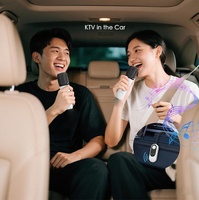 Adaptateur Bluetooth pour microphone de karaoké pour voiture Émetteur-récepteur MICS pour lecteur audio AUX et haut-parleur