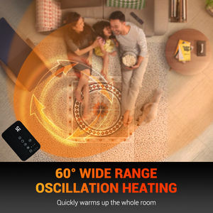 뜨거운 판매 1200W 1500W 휴대용 팬 히터 110V 220V PTC 세라믹 따뜻한 사무실 침실 신속하게 겨울 가정용 히터 - Product Image 4