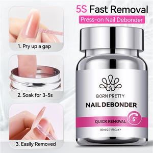 Liquide dissolvant pour ongles en flacon avec éponge de trempage, dissolvant puissant, doux pour les ongles, élimine rapidement les faux ongles, fournitures de manucure - Product Image 1