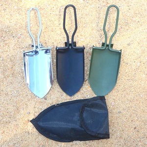 Mini pelle pliante en acier inoxydable, outil de jardinage compact pour l'extérieur, couleur noir, vert, argent, pliable, portable, multifonction - Product Image 1