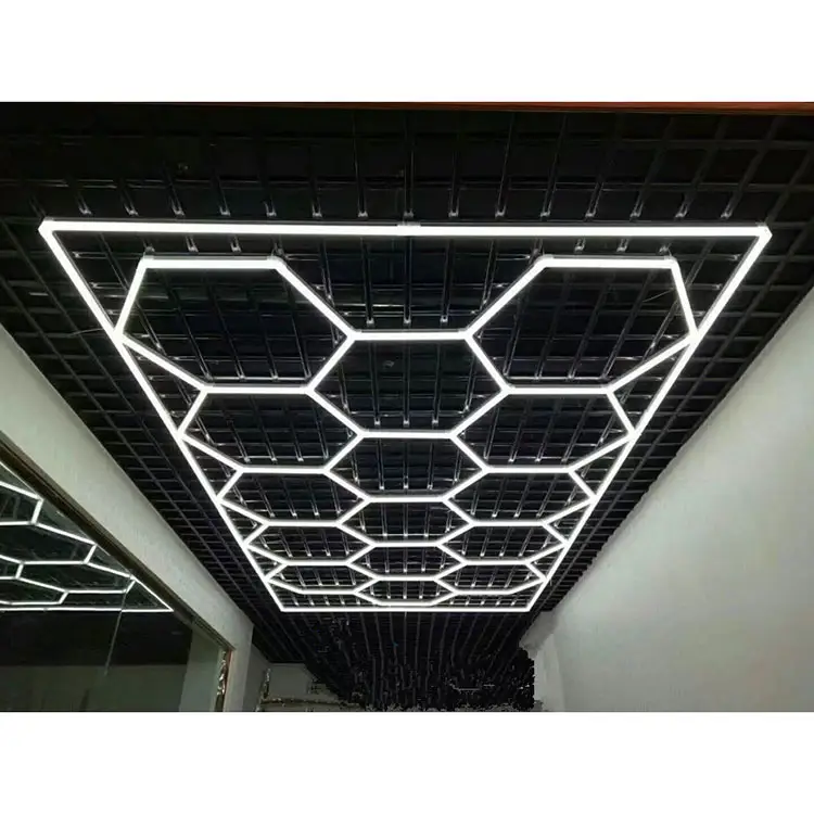 Tienda de reparación de automóviles profesional Luces de techo Luz de detalle hexagonal LED de gama alta