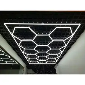 Professional Car Repair Shop Ceiling Lights High-end Led Hexagonal Detailing Light