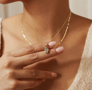 Inspire Jewelry-collar con colgante de Ojo Azul para mujer, colgante de mano de <span class=keywords><strong>Hamsa</strong></span> personalizado, joyería fina, accesorio de regalo - Product Image 3