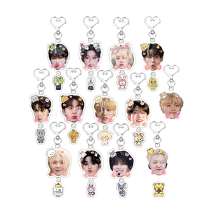 도매 KPOP 아이돌 그룹 열일곱 플라스틱 열쇠 고리 매력 아크릴 열쇠 고리 - Product Image 2