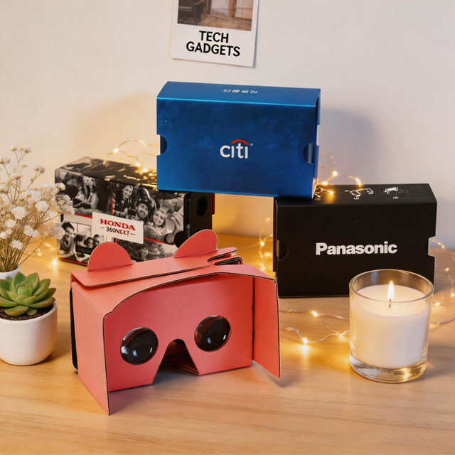 Custom Printed Recyclable Paper 3D Glasses with Custom Logo for Virtual Reality Google Cardboard VR Glasses for Android/iOS