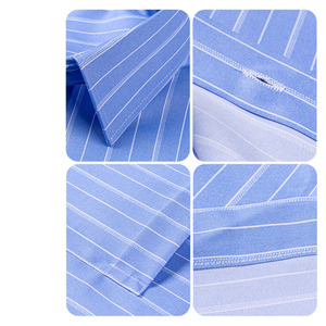 2025 nuovo Design con logo personalizzato Xb a righe e maniche lunghe senza stiratura richiesto per la primavera della 2024 camicia Casual da uomo - Product Image 3