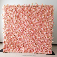 Zijden Kunstmatige Rozen Bloemenwand Achtergrond Waterdicht UV-bestendig Bloempanelen Bruiloft Valentijnsdag Kerstmis Buiten Evenement