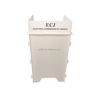 Cabine de vote pliable en carton ondulé et plastique PP, forme et logo personnalisables, pour les élections