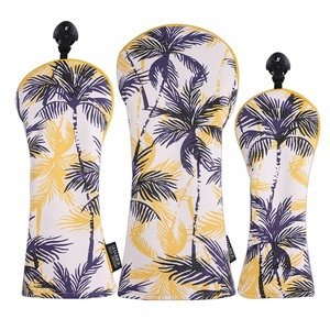 Vente en gros de couvre-chef de club de <span class=keywords><strong>golf</strong></span> en cuir synthétique PU de style hawaïen avec impression de paume conducteur Fariway Wood <span class=keywords><strong>Hybrid</strong></span> Rescue Headcover Set - Product Image 1