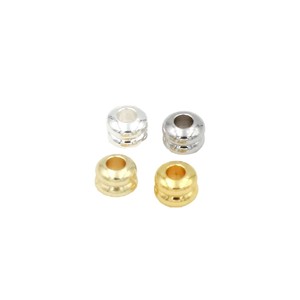 18K 14K Gold Plated <b>Copper</b> Spacer Beads Round Threaded For <b>Bracelet</b> Making D132 - Product Image 5