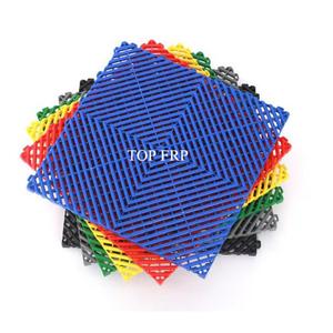 Dalles de sol de garage modulaires rigides 400*400*18mm en PP, emboîtables, pour salle de lavage de voitures, fabriquées en Chine - Product Image 1