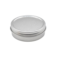 Boîte de rangement en étain rond imprimé à chaud avec bouchon à vis