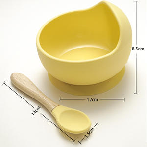 Ensemble de couverts en silicone pour bébé ODM/OEM, ventouse puissante, motif animal, bol et cuillère pour enfants, passe au lave-vaisselle, pour les repas des nourrissons et des enfants - Product Image 2