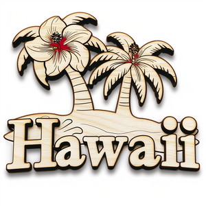 Aangepaste Driedimensionale Moderne Stijl Hawaii Eiland Souvenir Strand Land Stad Koelkast Magneet Vorm Hout Koelkast Magneet - Product Image 6