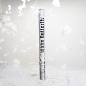 Lọ Giấy Mới Bán Sỉ Khí Nén Màu Trắng Tiệc Bướm Cầm Tay Tùy Chỉnh Khẩu Pháo Hoa Giấy Đám Cưới Có Thể Phân Hủy - Product Image 3