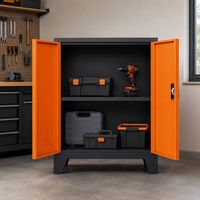 Gabinete de Almacenamiento Industrial de Acero con Cerradura Electrónica de Contraseña, Recubrimiento en Polvo Resistente para Uso en Talleres y Garajes
