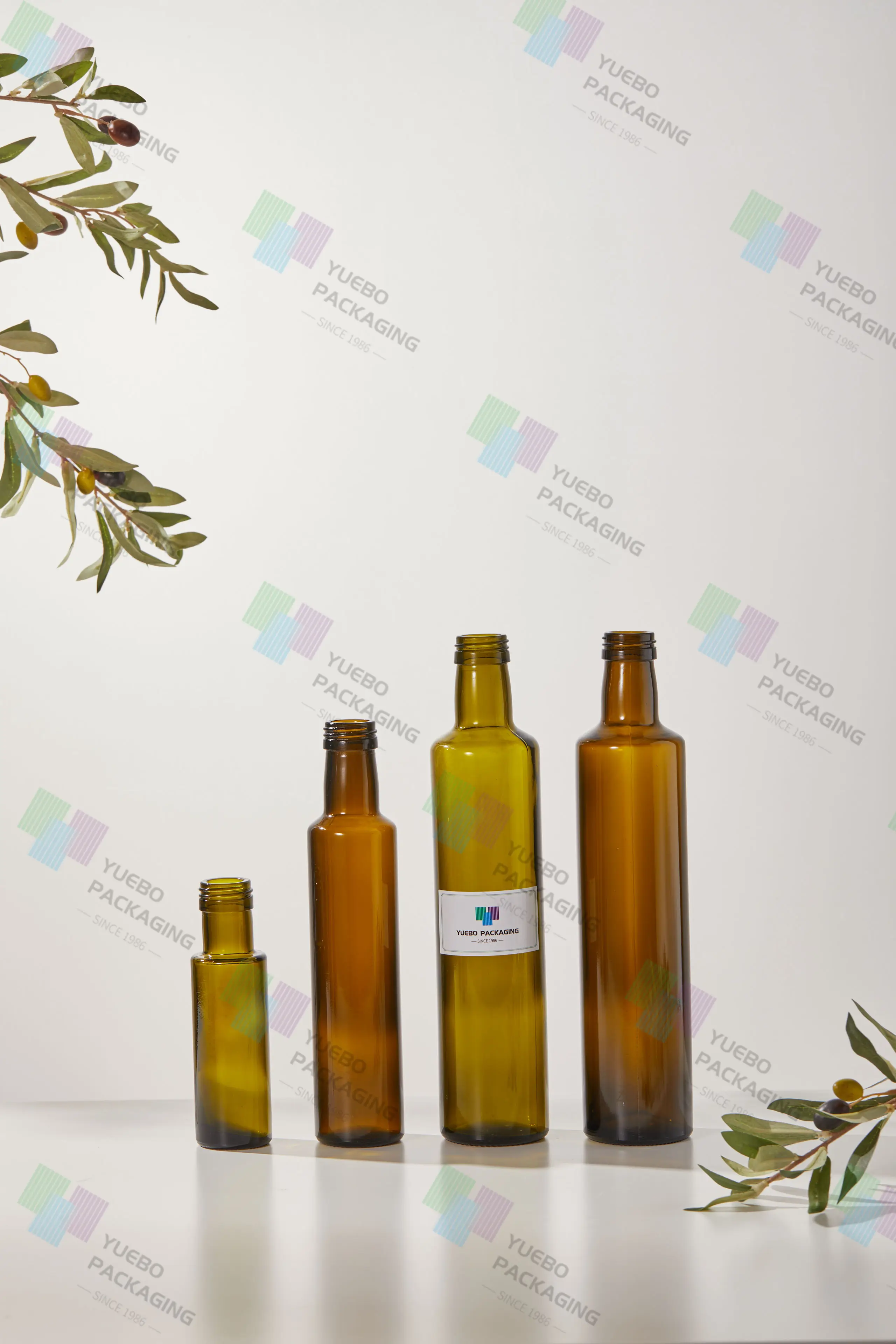 Wholesale Elegant Premium Quality Glass Olive Oil Bottle with Durable Metal Cap Food Container