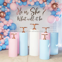 Offre Spéciale : Ensemble de Présentoirs Cylindriques Blancs pour Gâteaux de Mariage – Socles Décoratifs pour Table de Desserts Événementielle